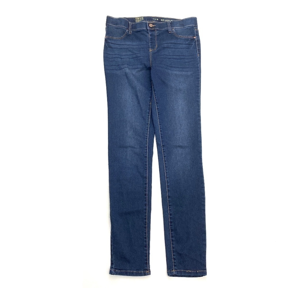 True Craft Mid Rise Pull On Jegging Women's size Medium 29 Dark Blue Denim jeans